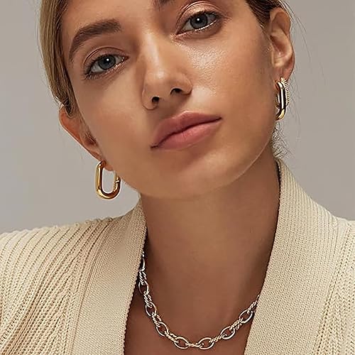 Small Gold Hoop Earrings 6 Pairs