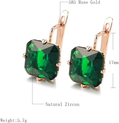 Blue Zircon Stone Earrings