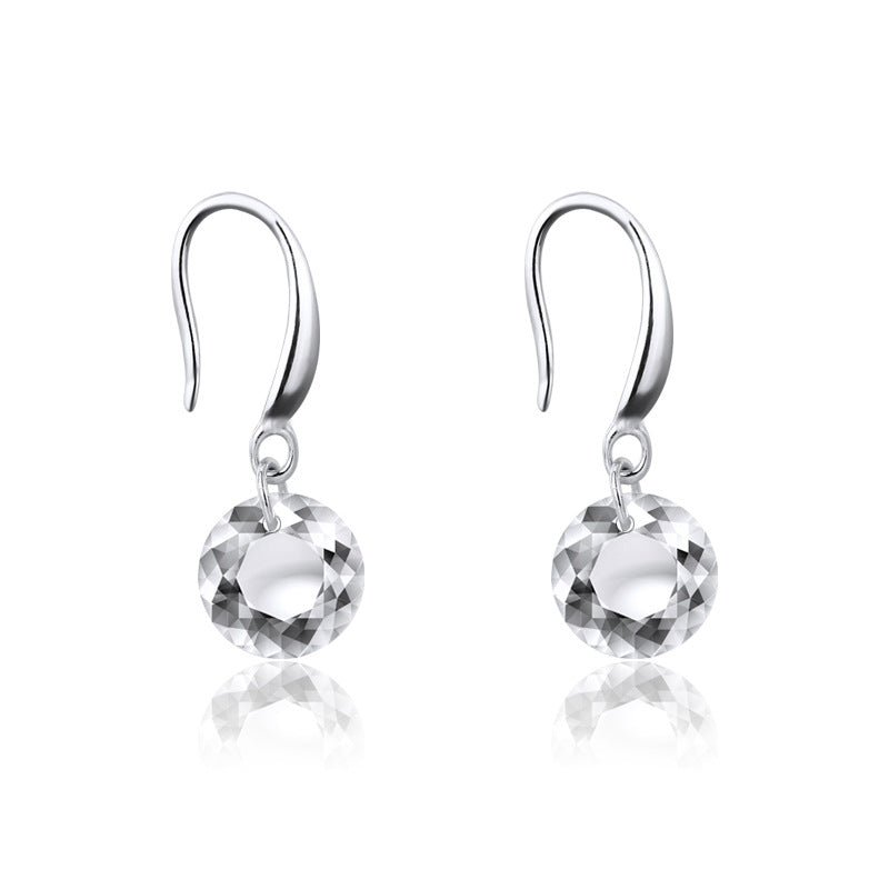 New Round Crystal Zircon Drop Earrings