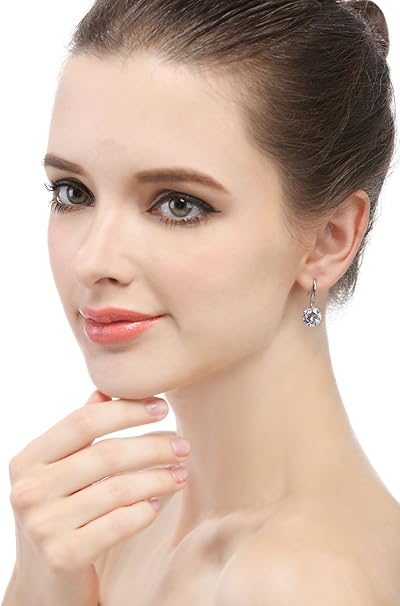 New Round Crystal Zircon Drop Earrings