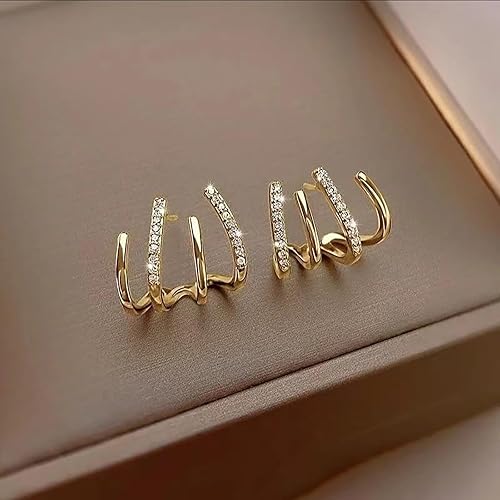 Four Claw Earrings for Women Cuff Hypoallergenic Design