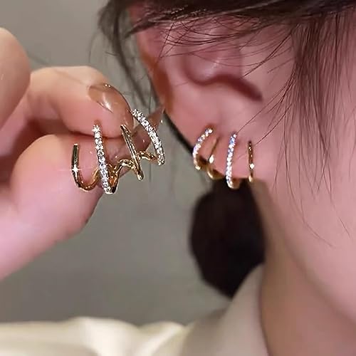 Four Claw Earrings for Women Cuff Hypoallergenic Design