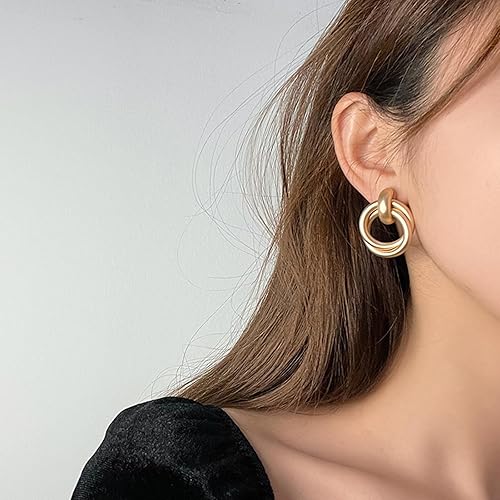 Gold Chain Dangle Earrings for Women