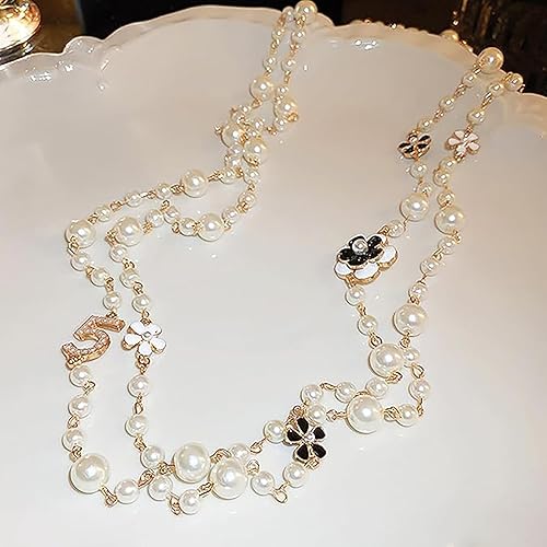 Elegant Pearl Long Necklace for Women