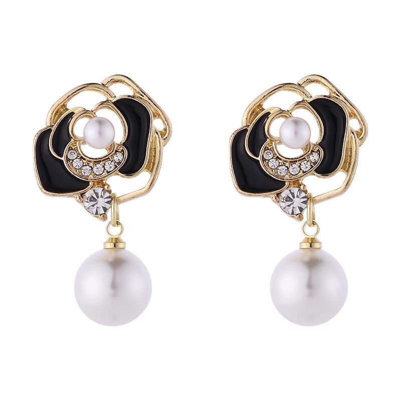 925 Silver Needle Imitation Pearl Earrings