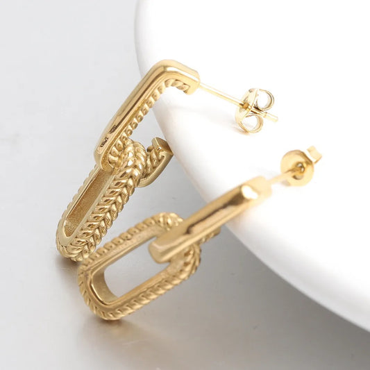 U shape Hook Drop Dangle Earring